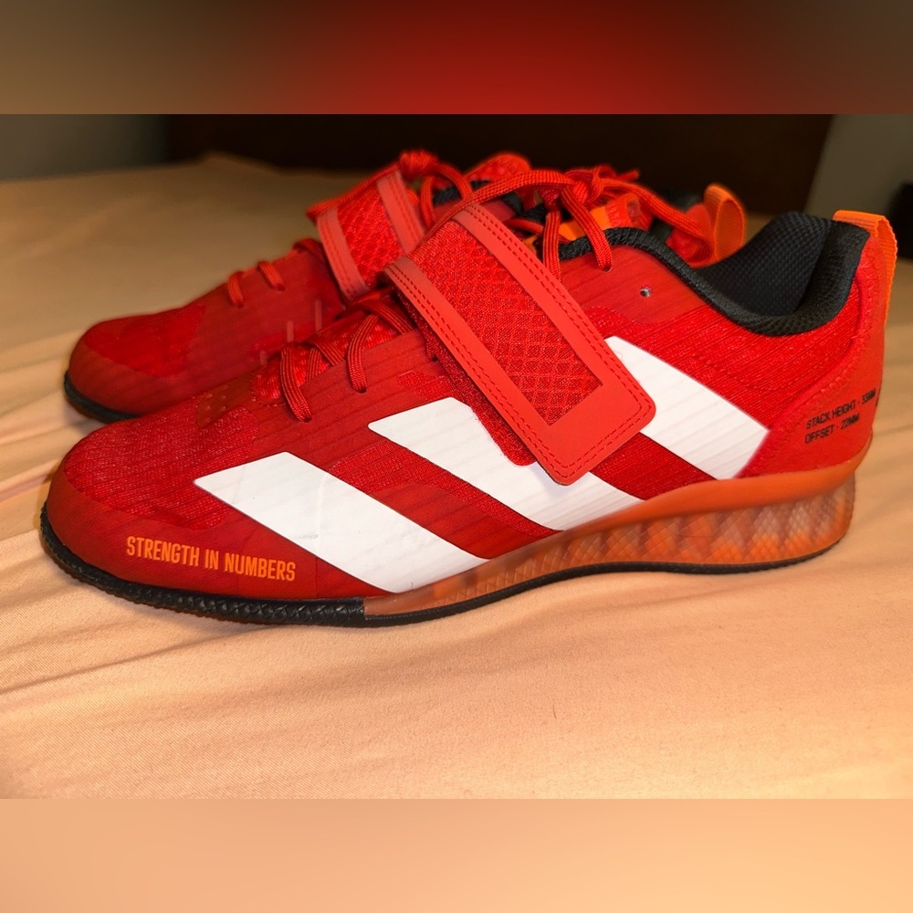 Adidas Adipower new model mens size 8.5 red